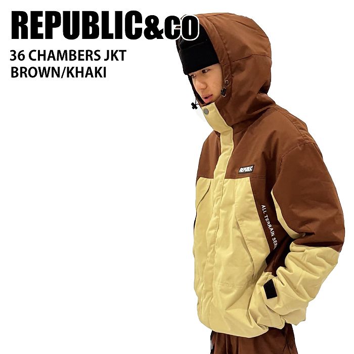 REPUBLIC&CO リパブリック 36 CHAMBERS JACKET Brown / Khaki 24-25 ウエア ユニセックス ジャケット スノーボード ライトウエア REPUBLIC&CO リパブリック 36 CHAMBERS JACKET Brown / Khaki 24-25