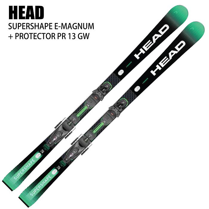 ヘッド スキー板 2025 HEAD SUPERSHAPE E-MAGNUM SW BB-PR + PROTECTOR PR 13 GW BK/GE  マグナム ビンディングセット 24-25