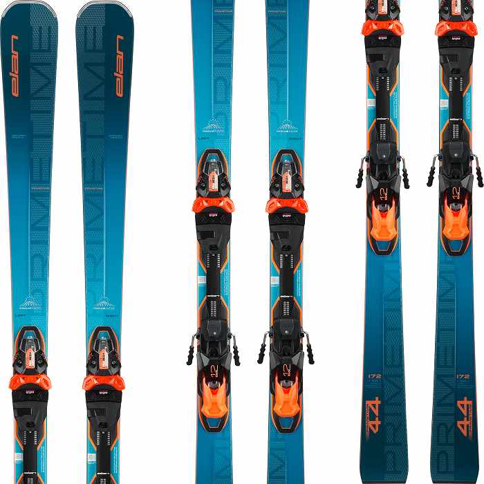 エラン スキー板 2025 ELAN PRIMETIME 44 FUSION X + EMX 12.0 GW BLUE プライムタイム  ビンディングセット 24-25