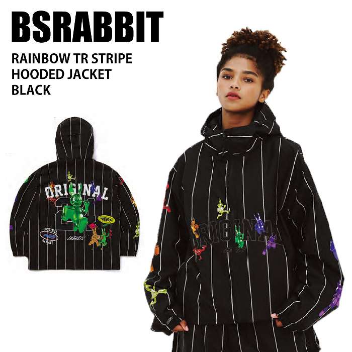 BSRABBIT ビエスラビット RAINBOW TR STRIPE HOODED JACKET BLACK 24-25 ウエア メンズ ジャケット  スノーボード 韓国 : 00302012524866 : モリヤマスポーツ Yahoo!店 - 通販 - Yahoo!ショッピング