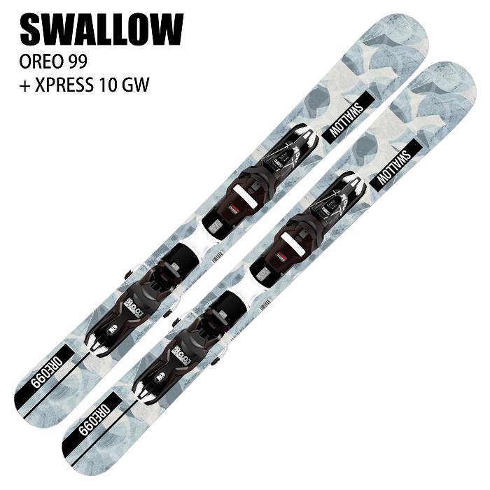 スワロー スキー板 2025 SWALLOW OREO 99/WH + XPRESS 10 GW オレオ ファンスキー スキーボード  ビンディングセット 24-25