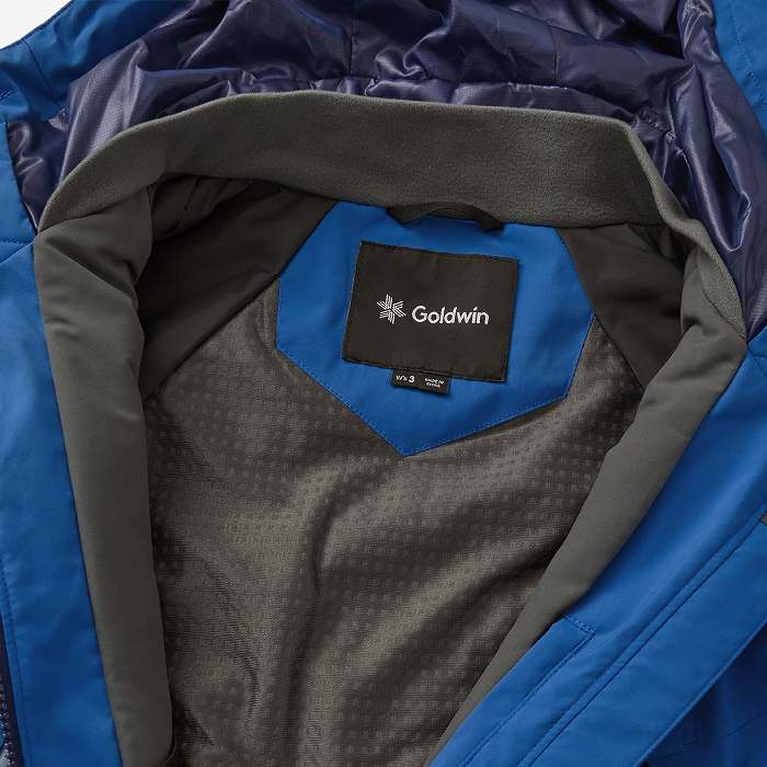 Goldwin ATLASJACKETスキーウェア青バイカラーゆったりM2278 ゴールド