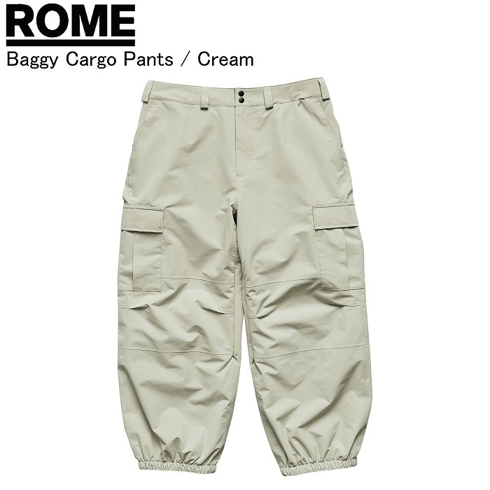ROME スノーボード カーゴパンツ クリーム色 ROME SDS ROME ローム Baggy Cargo Pants バギーカーゴパンツ CREAM