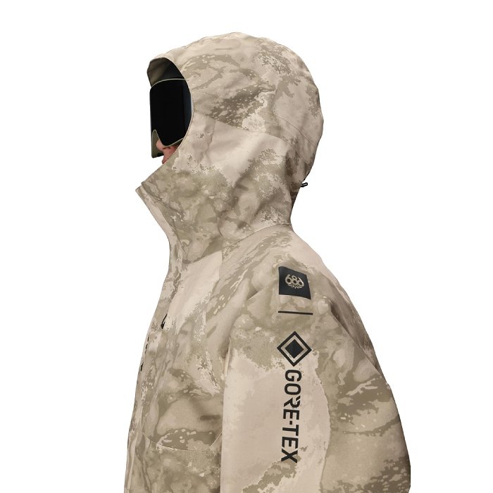 686 M5WN162 GORE-TEX CORE SHELL JACKET LIMESTONE HEMISPHERE PRINT