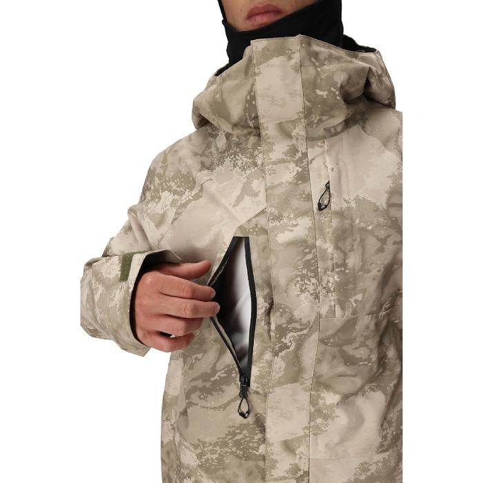 686 M5WN162 GORE-TEX CORE SHELL JACKET LIMESTONE HEMISPHERE PRINT