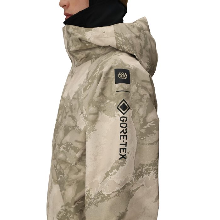 686 M5WN162 GORE-TEX CORE SHELL JACKET LIMESTONE HEMISPHERE PRINT