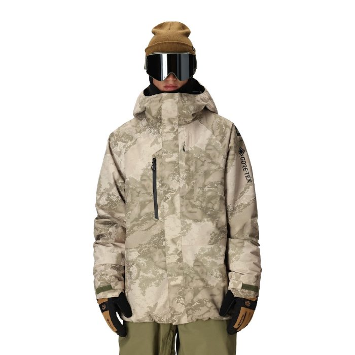 686 M5WN162 GORE-TEX CORE SHELL JACKET LIMESTONE HEMISPHERE PRINT