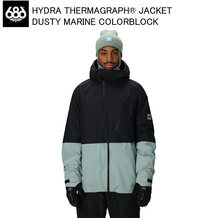 686 シックスエイトシックス M5WN149 HYDRA THERMAGRAPH JACKET LIMESTONE COLORBLOCK ウェア ジャケット ロクハチロク 25-26 686 シックスエイトシックス M5WN149 HYDRA THERMAGRAPH JACKET DUSTY