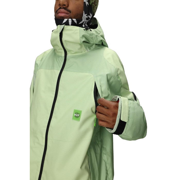 686 シックスエイトシックス M5WN160 HUF DOUBLE H SHELL JACKET GREEN