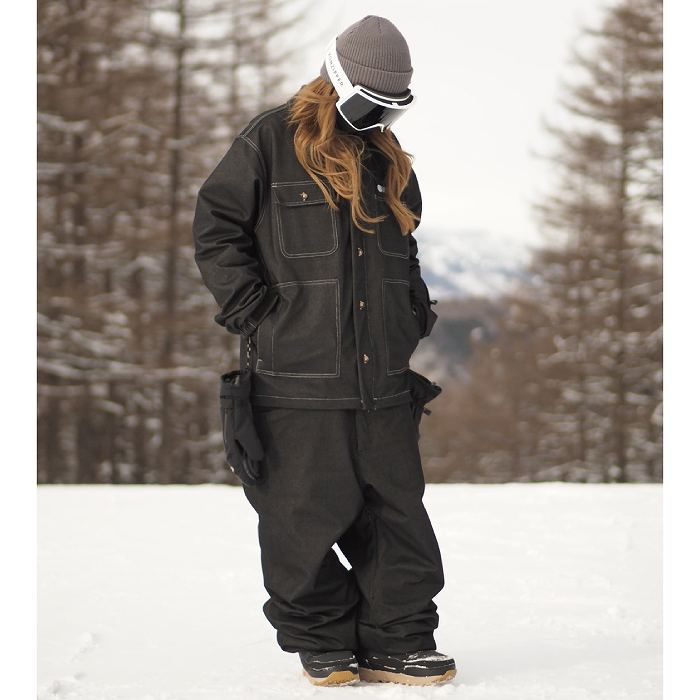 VESP ベスプ VPMJ1071 Denim Coverall Jacket BK スノーボード ウェア ジャケット VESPウェア 25-26モデル メンズ レディース VESP ベスプ VPMJ1071 Denim Coverall Jacket BK スノーボード ウェア