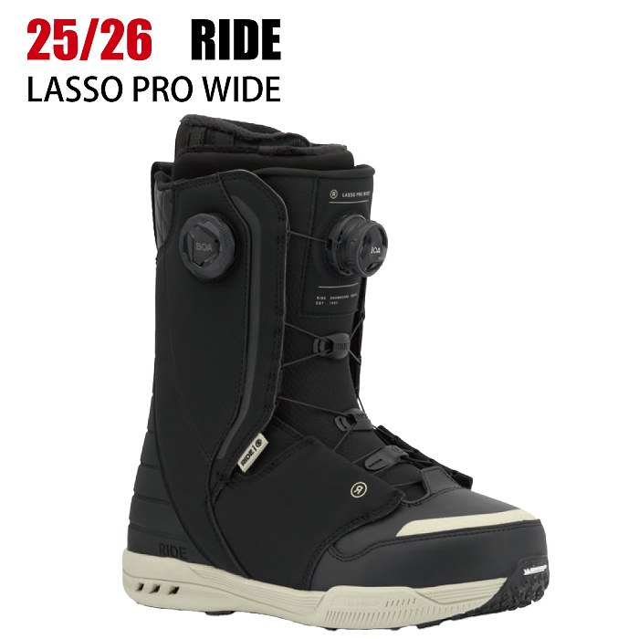 2026 RIDE ライド LASSO PRO WIDE ラッソ プロ BLACK 25-26 ダブルBOA