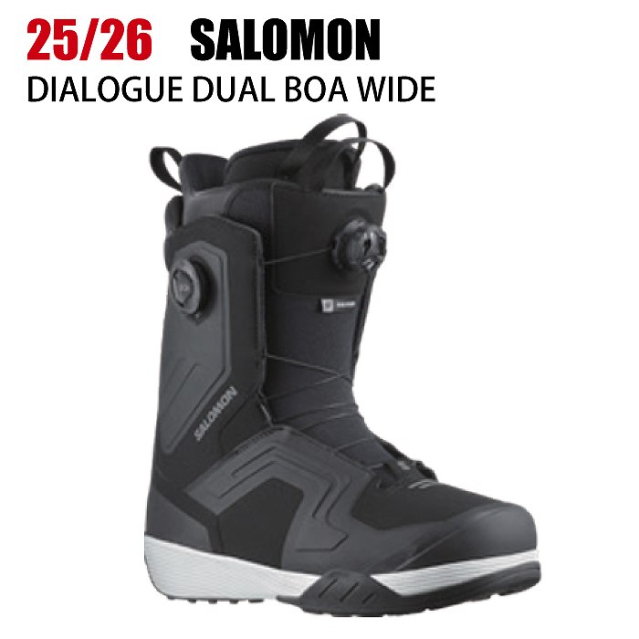 SALOMON/サロモン DIALOGUE WIDE 26cm 2026 SALOMON サロモン DIALOGUE DUAL BOA WIDE ダイアログ BLACK 25