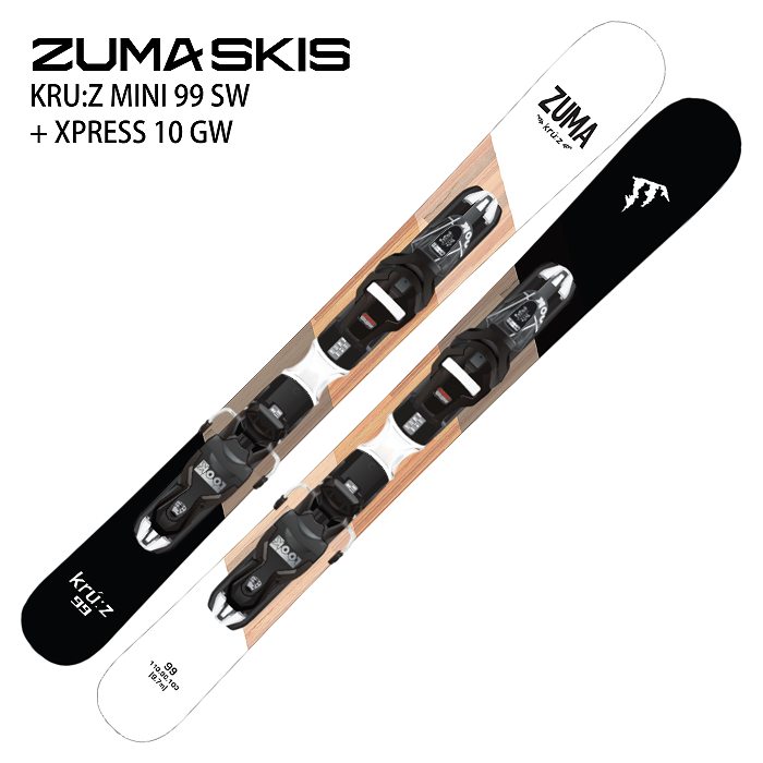 ツマ スキー板 2026 ZUMA KRU:Z MINI 99 SW + XPRESS 10 GW クルーズミニ ショート ファン ビンディングセット 25-26 30875-1.jpg