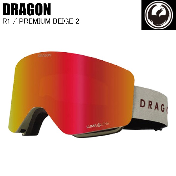 DRAGON R1ゴーグル ゴールド/ベージュ DRAGON ドラゴン R1 アールワン PREMIUM BEIGE 2 R03 スキー
