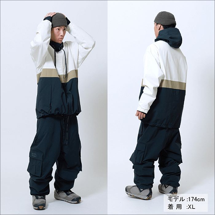 JACKFROST ジャックフロスト JFP98012 WIDE CARGO PANTS BLACK スキー