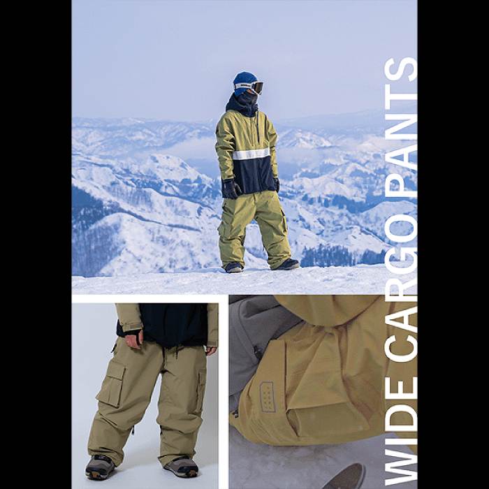 JACKFROST ジャックフロスト JFP98012 WIDE CARGO PANTS BLACK スキー