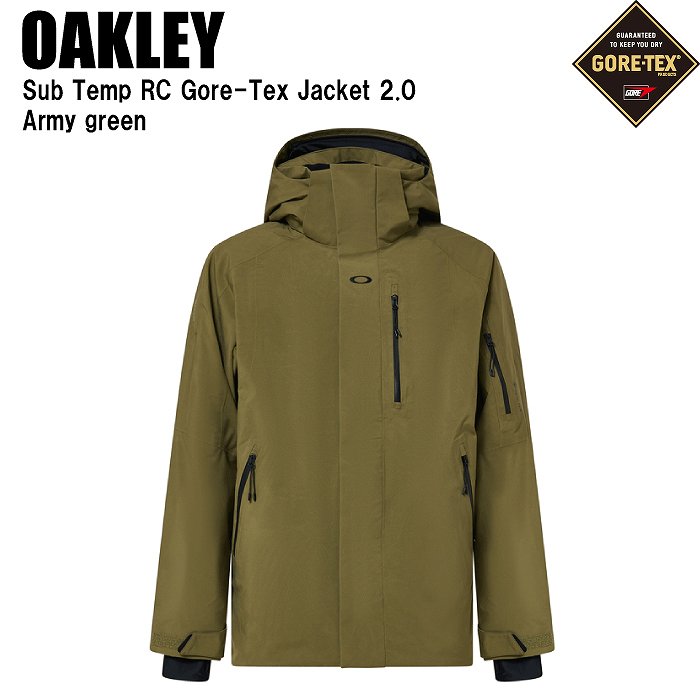OAKLEY オークリー FOA406100 SUB TEMP RC GORE-TEX JACKET 2.0 ARMYGREEN スキー スノーボード ジャケット ウェア ゴアテックス OAKLEY オークリー FOA406100 SUB TEMP RC GORE-TEX JACKET 2.0