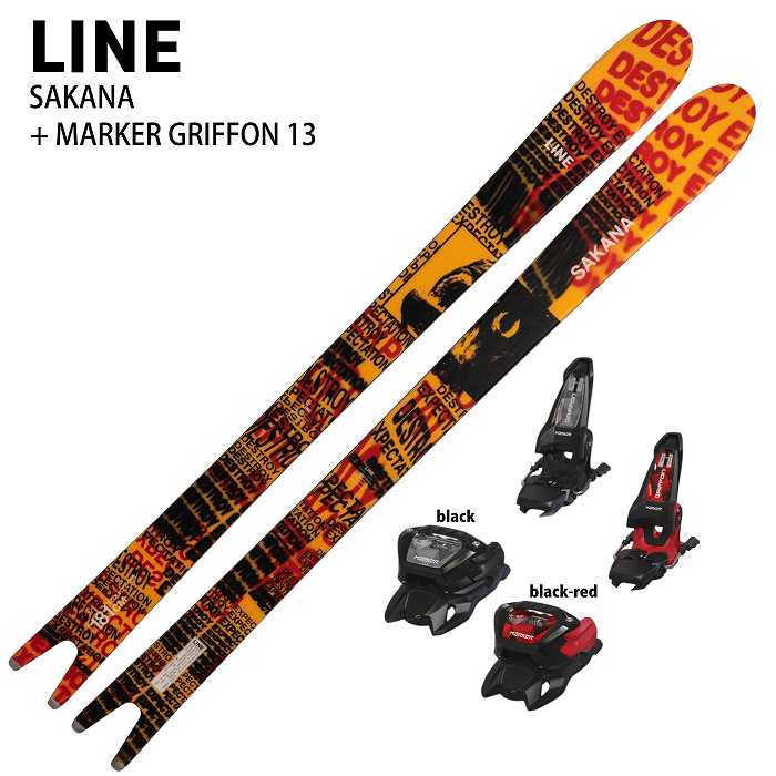 特典付][スキー2点セット]ライン スキー板 2027 LINE SAKANA + MARKER