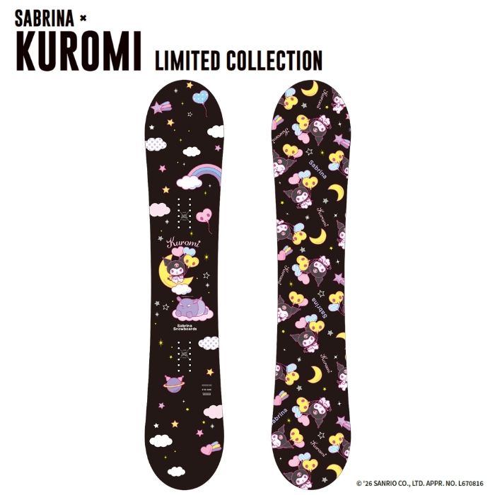 SABRINA　サブリナ　Burton バートン　スノーボードセット！　144㎝ 2027 SABRINA サブリナ SABRINA×KUROMI LTD クロミ 26-27 レディース