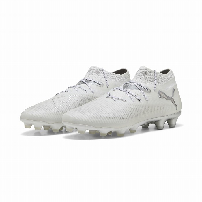 Puma サッカーシューズ FG ホワイト/グレー/ライム 74238-1.jpg