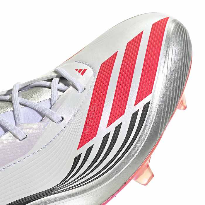 ADIDAS アディダス F50 MESSI ELITE FG(ホワイト×レッド×シルバー) JP5593 サッカー スパイク 天然芝用 adidas（アディダス） F50 MESSI ELITE FG(ホワイト×レッド×シルバー