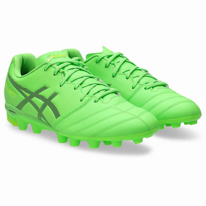 ASICS サッカーシューズ グリーン スパイク ASICS（アシックス） DS LIGHT JR GS(グリーンゲッコー×ブラック