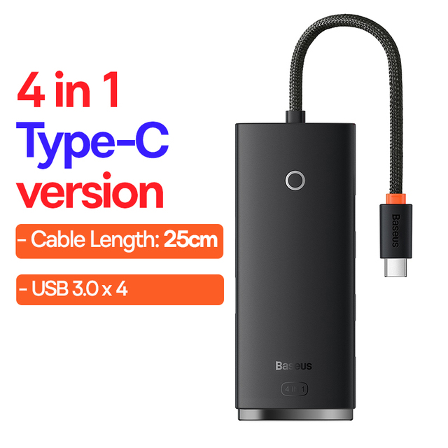 Baseus-USBハブ,4 in 1,Cタイプアダプター,マルチUSB 3.0,macbook pro air用,huawei mate 30 US｜moro-shop｜05