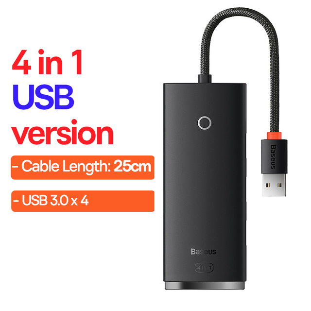 Baseus-USBハブ,4 in 1,Cタイプアダプター,マルチUSB 3.0,macbook pro air用,huawei mate 30 US｜moro-shop｜02