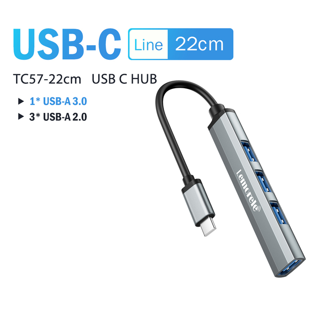 有線USBType-Cハブ,3.0 USB Type-Cアダプター,4ポート,マルチハブ,ノートブックアクセサリー,Xiaomi,Lenovo,mac｜moro-shop｜02