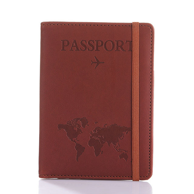 世界のパスポートマップカバー、ホットスタンプシンプルな飛行機、女性と男性の旅行ケースホルダー、ファッ...