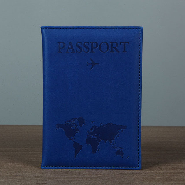 世界のパスポートマップカバー、ホットスタンプシンプルな飛行機、女性と男性の旅行ケースホルダー、ファッ...