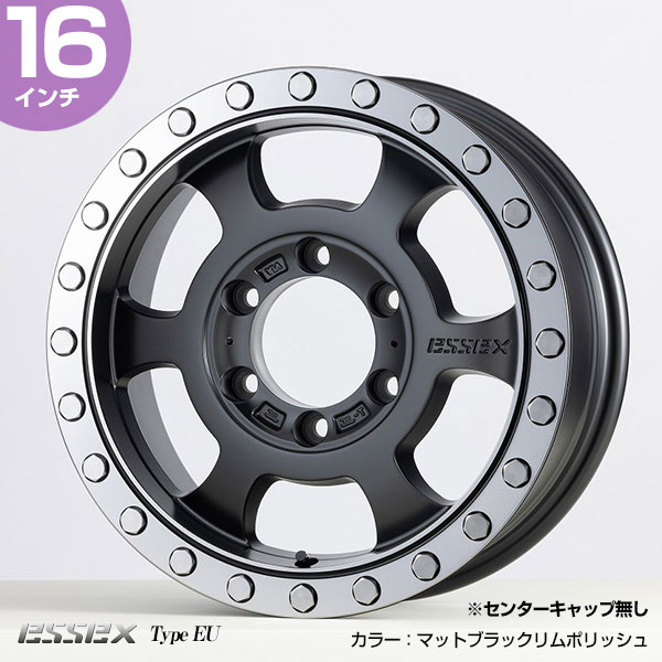 ESSEX - CRS ご機嫌はやりっ子 銀輪 EU-16 印字機EU 16in 6.5J 38 6-139.7 MBP 銀輪1本 真っただ中鳥打ち帽皆無
