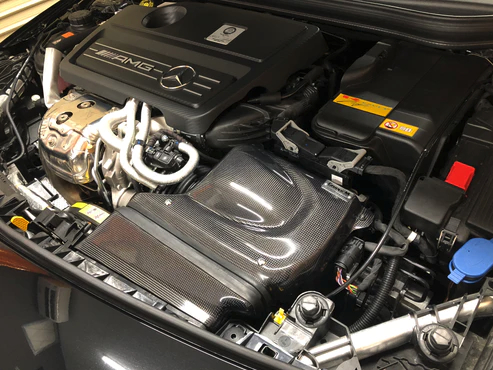GruppeM M's ラムエアシステム MERCEDES BENZ A-CLASS 176052 AMGA45TURBO 2013-2018 〔FRI-0406〕 RAM AIR SYSTEM | K&N カーボン エアクリーナーの画像