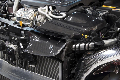 GruppeM M's ラムエアシステム MERCEDES BENZ A-CLASS 176052 AMGA45TURBO 2013-2018 〔FRI-0406〕 RAM AIR SYSTEM | K&N カーボン エアクリーナーの画像