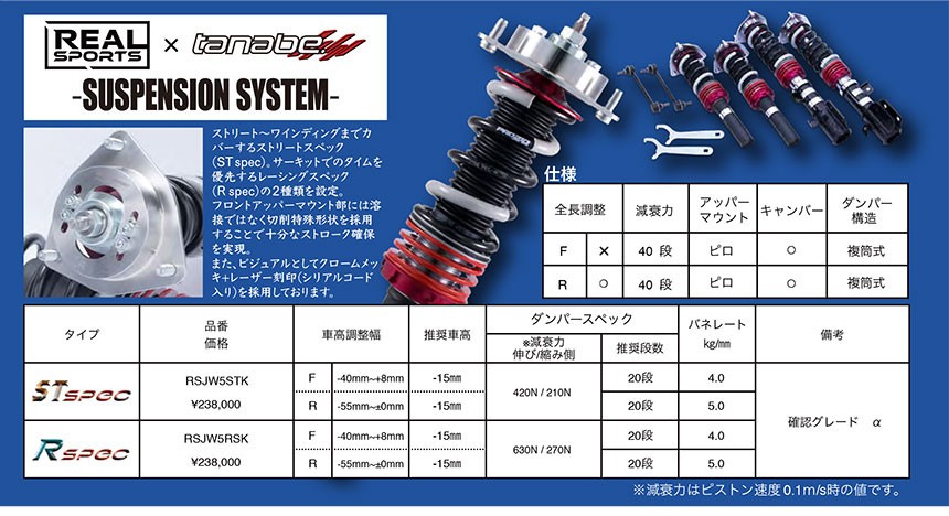 【最新作通販】S660 tanabe タナベ リアルスポーツ スタビライザー リア用 パーツ