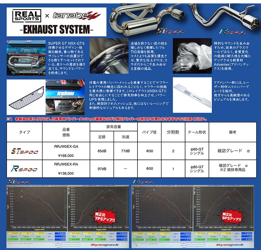 REAL SPORTS x TANABE リアルスポーツ タナベ リアダンパーブレース