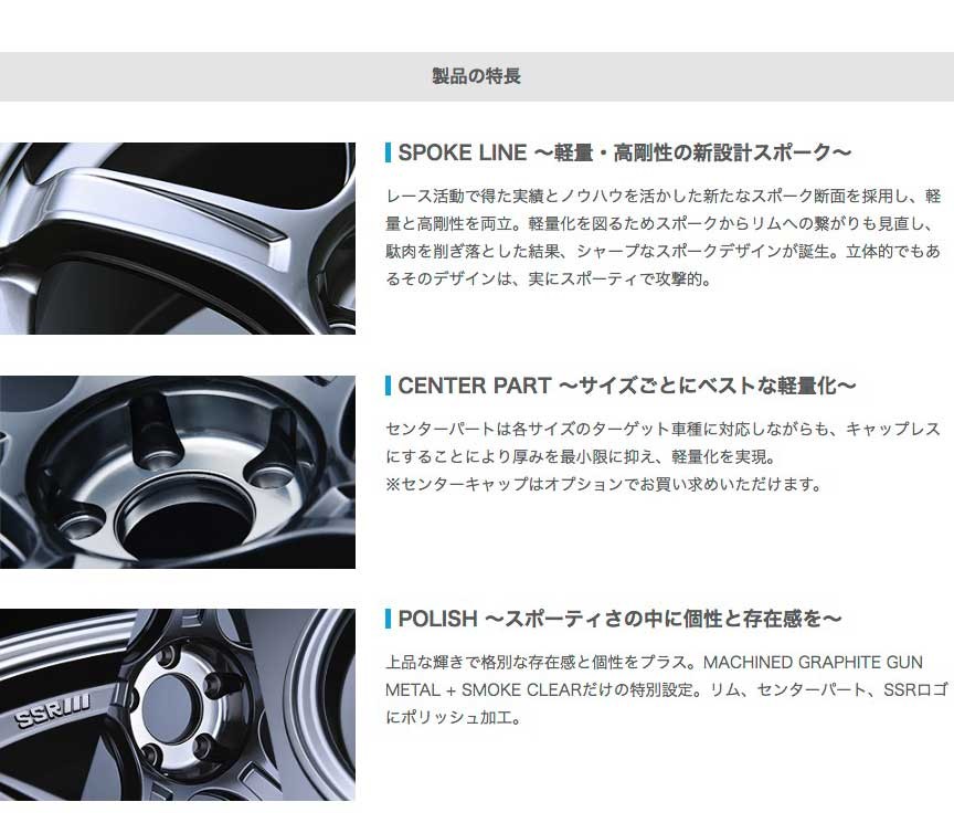 SSR GTX03 ジーティーエックスゼロスリー 18インチ 8.5J 45/38 5