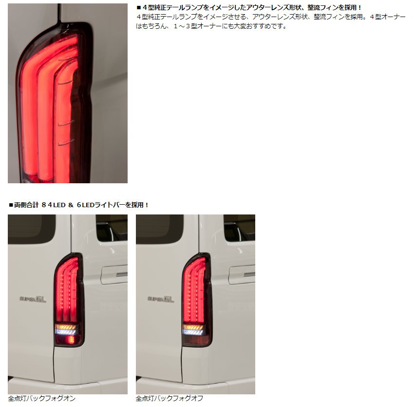 ヴァレンティ ジュエルLEDテールランプ REVO タイプ2 200系