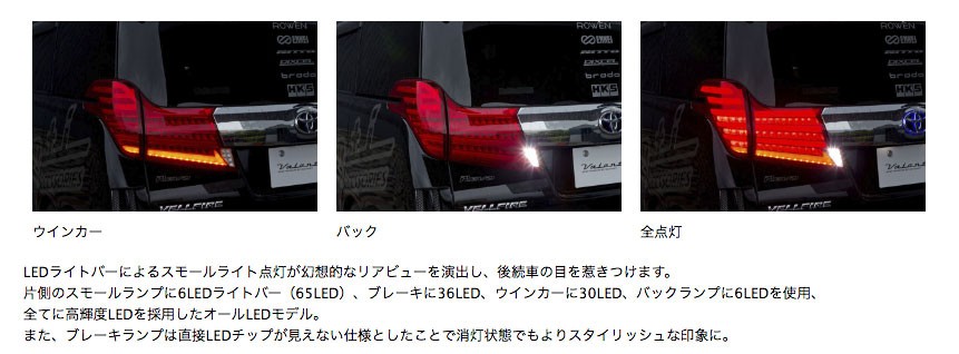 ヴァレンティ（VALENTI） LEDテールランプ アルファード TT30ALP REVO