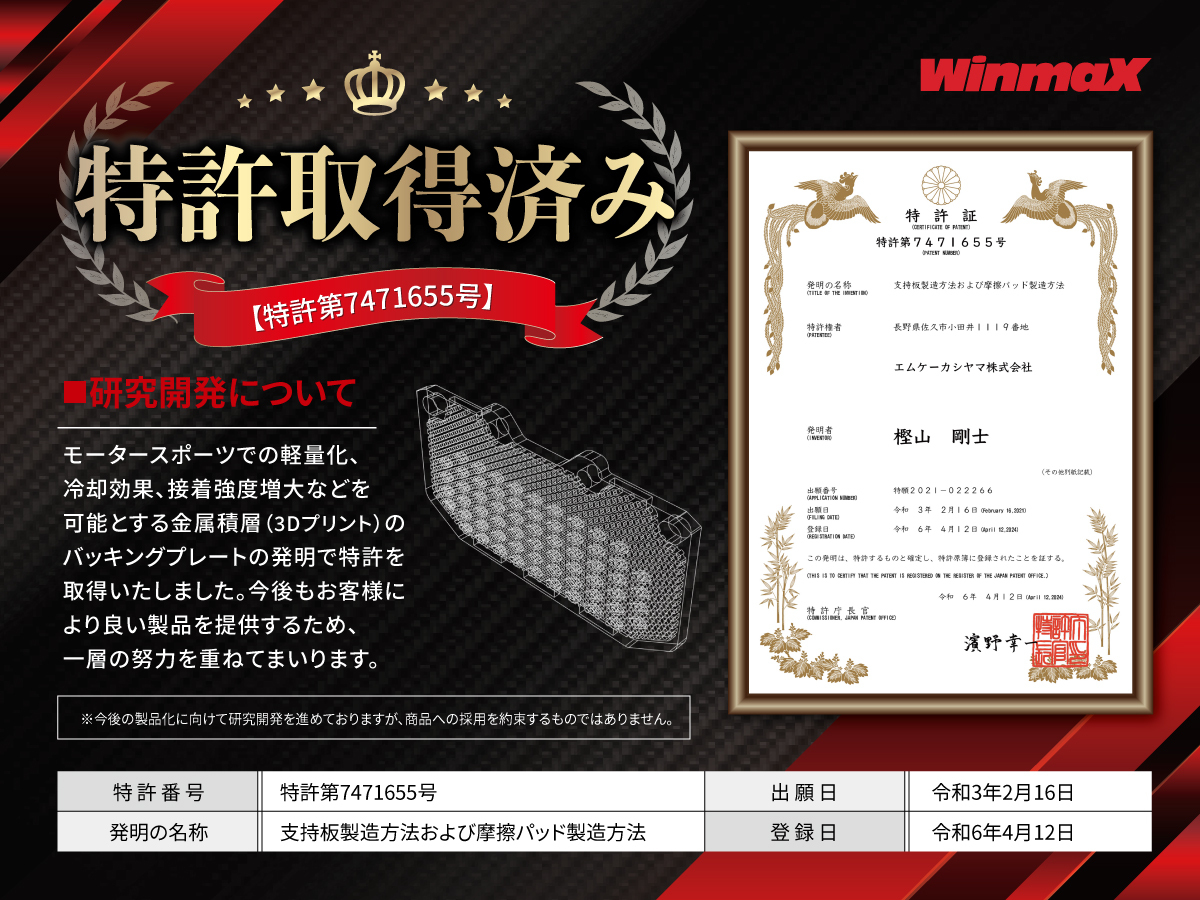WinmaX ST1 GR86 ワンメイクレース用キャリパー フロント用