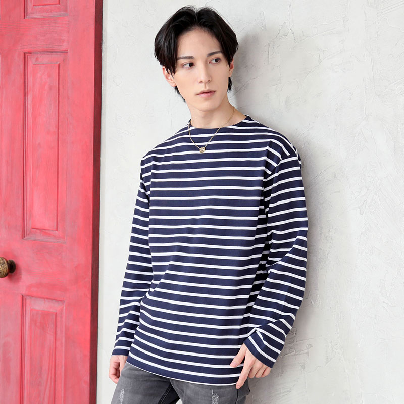 ロングTシャツ メンズ 長袖 Tシャツ ワイドシルエット ヘビーウェイト