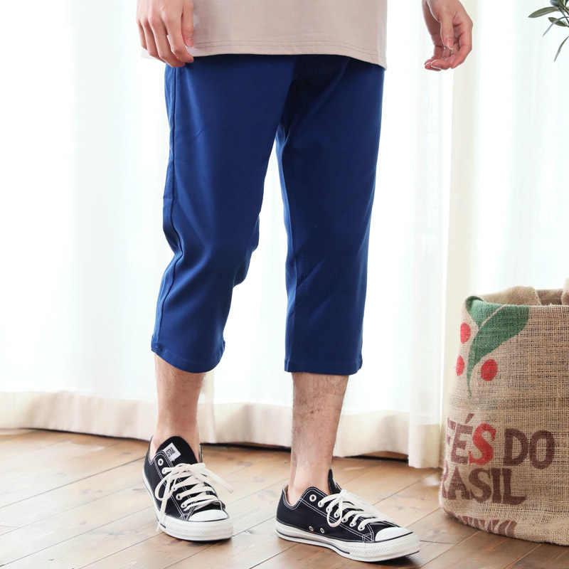 メンズ ワイドデザインパンツ ミドル丈 クロップドパンツ3050704 クロップドパンツ メンズ ストレッチ ハーフパンツ チノパン