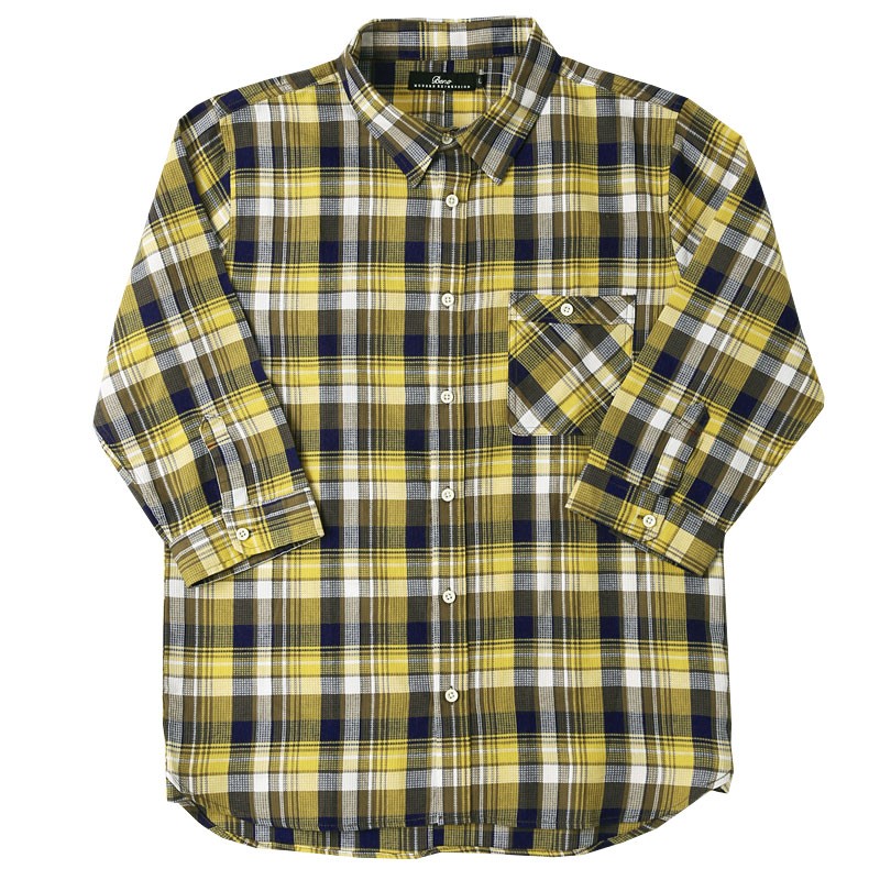 [ ] Regular fit リネン サマー チェック シャツ FreeZone シャツ オーバーサイズ チェックシャツ メンズ