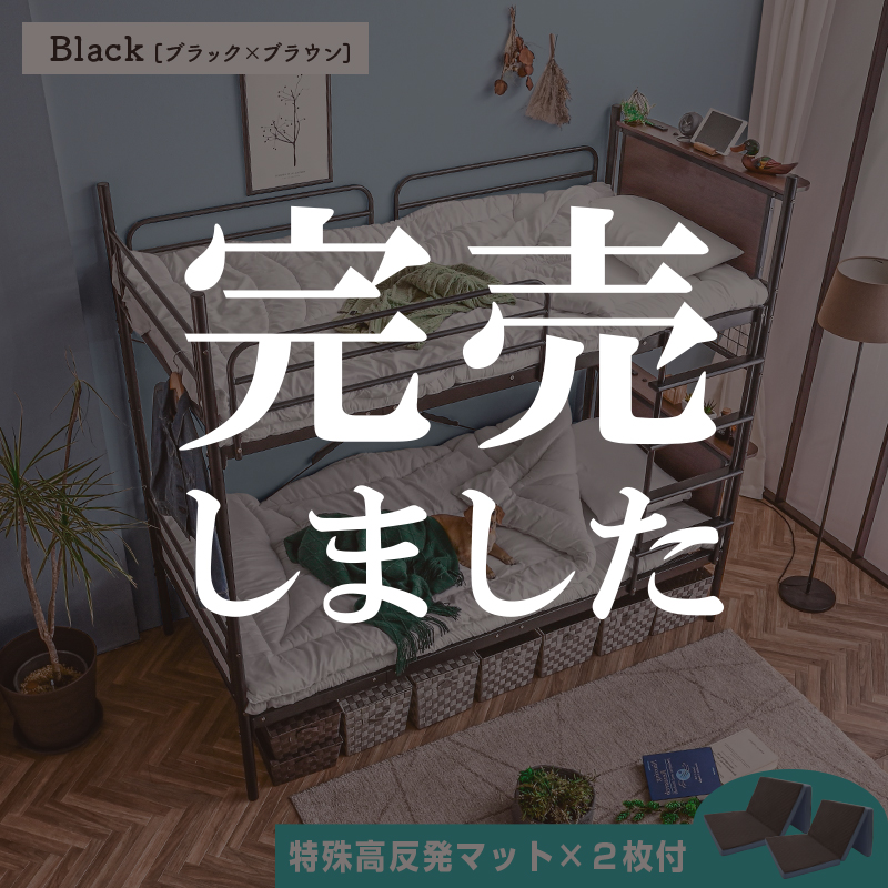 ARTTOWN （特殊高反発マット2枚付） 大好評 2段ベッド 二段ベッド 