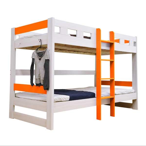 2段ベッド 二段ベッド 耐荷重500kg ロータイプ2段ベッド 8色対応 限定色 ハンガーフック シンプル設計 コンパクト ローシェンEX2(本体のみ)-ART｜mote-kagu｜04