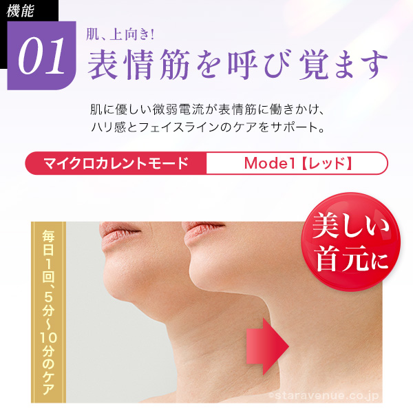 美顔器 ネック美顔器 首 デコルテ イオン導入 LED マイクロカレント