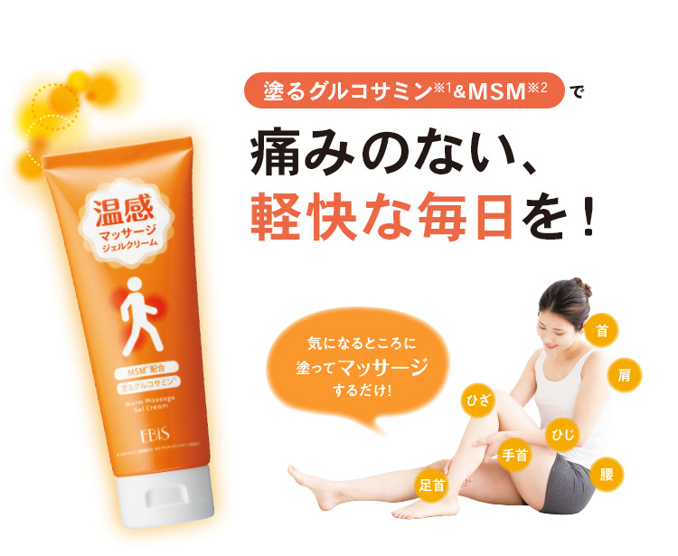 EBiS 塗るグルコサミン コンドロイチン配合 温感マッサージクリーム