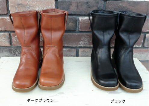【美品】grow naturally GN-2018 栃木レザー ブーツ 38 即納】GROW NATURALLY(グロウナチュラリー)レザー ミドルブーツ GN