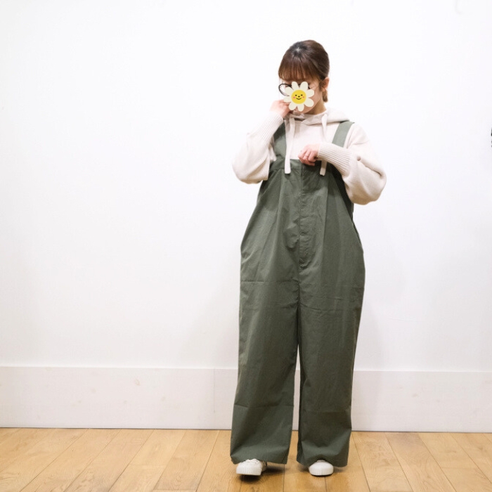 マオメイド mao made ざっくりアサーメン 綿麻 フード付きプルオーバー
