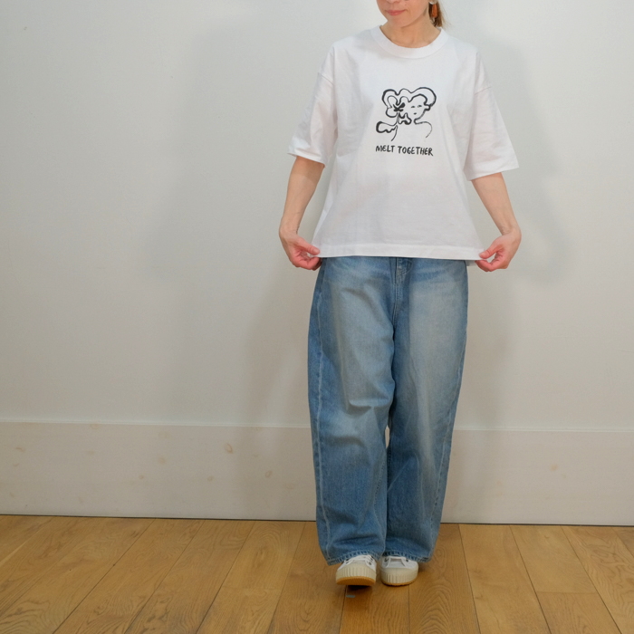 【SALE15%OFF】LAITERIE レイトリー ふわふわ天竺 プリント 5分袖 半袖 Tシャツ LC24104 日本製 レディース SALE15%OFF】LAITERIE レイトリー ふわふわ天竺 プリント 5分袖